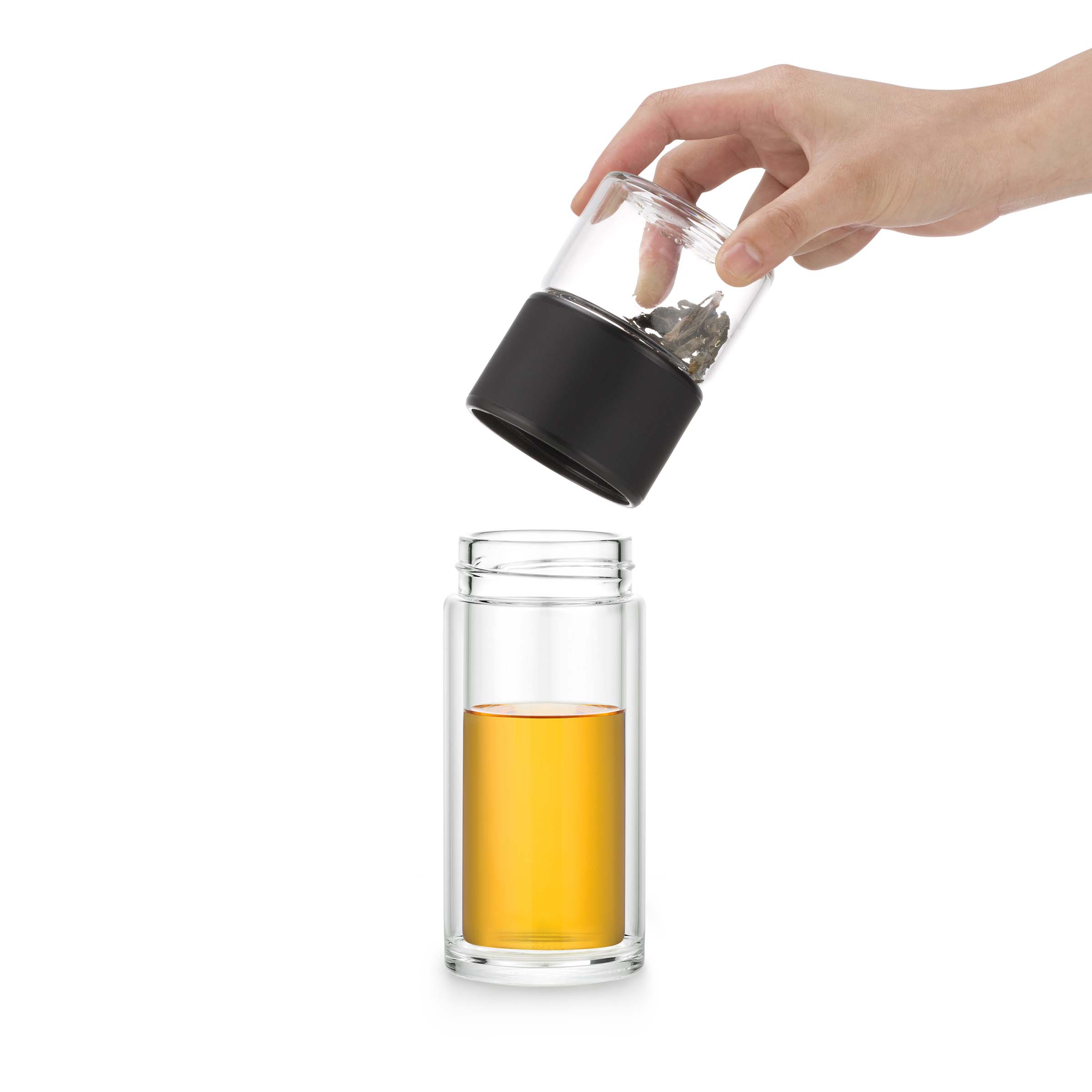 Borraccia per Tè Trasparente Nomad Black (238 ml)