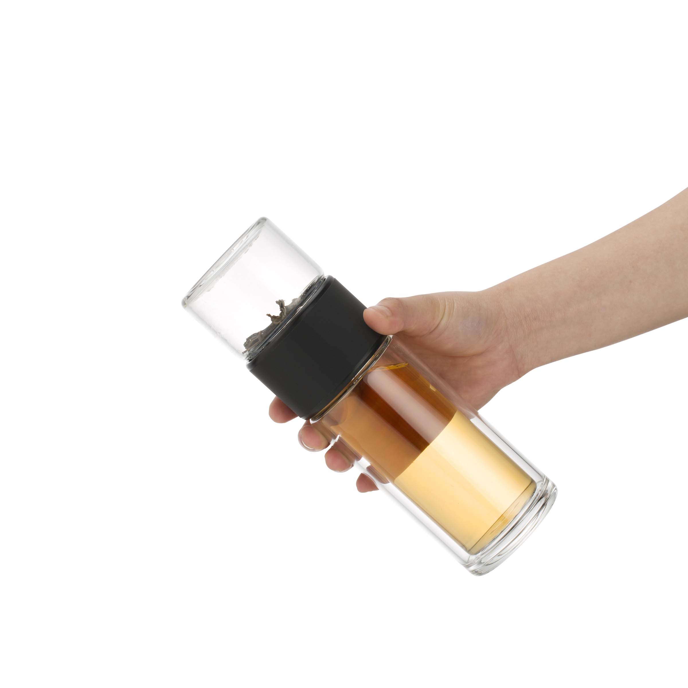 Borraccia per Tè Trasparente Nomad Black (238 ml)