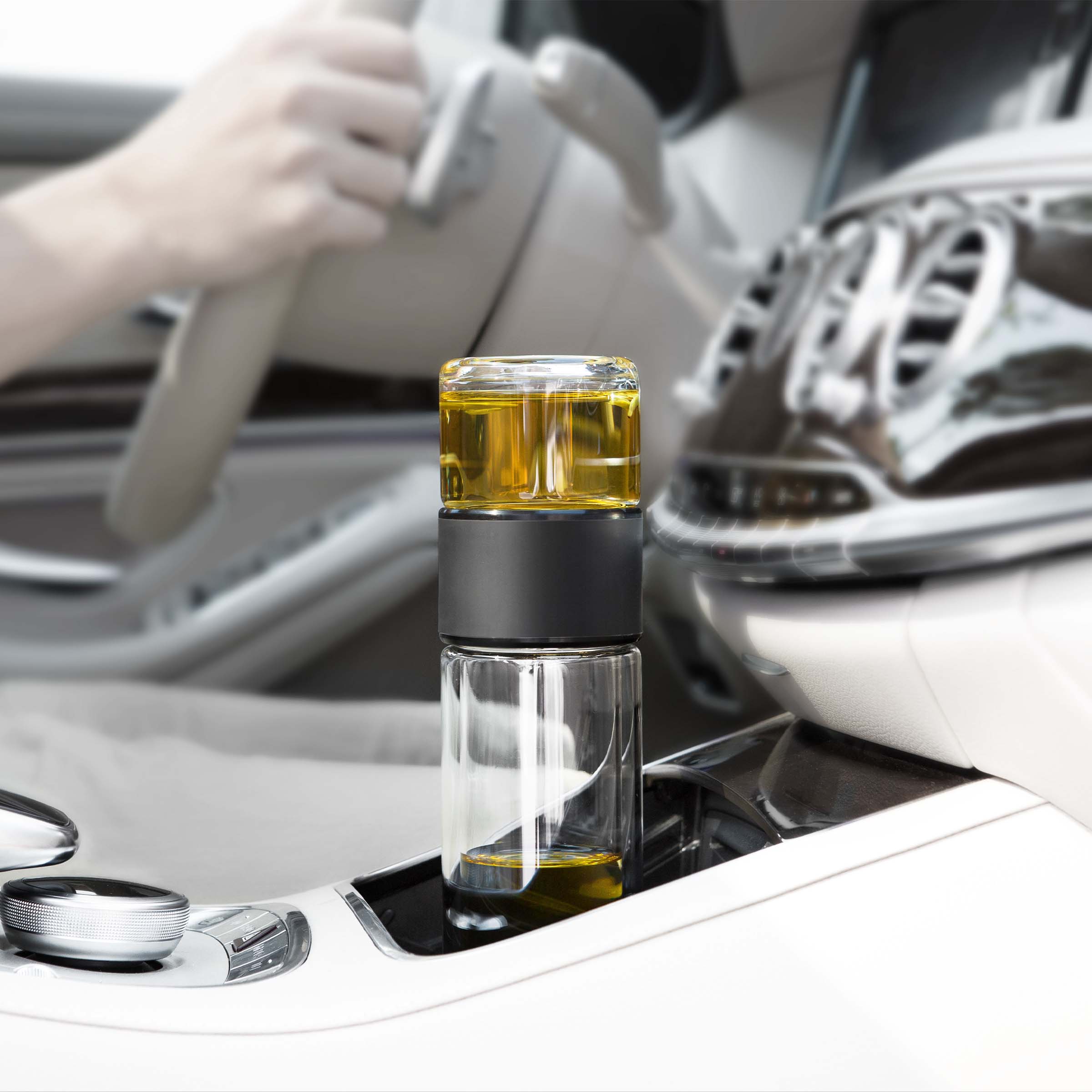 Borraccia per Tè Trasparente Nomad Black (238 ml)